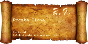 Rocska Ilona névjegykártya